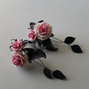 Handmade Rose Earrings